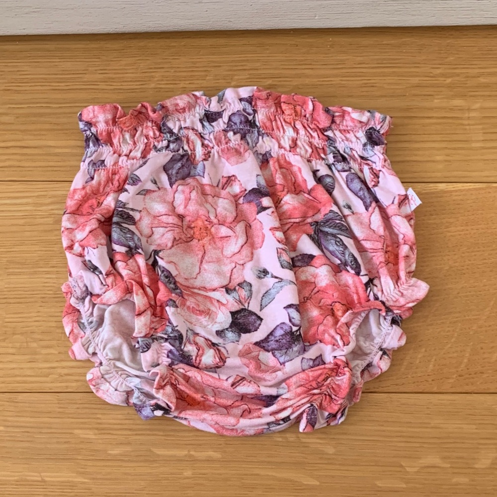 Posh Peanut Pink and Purple Floral Diaper Cover